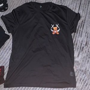 Men bear print tee black L (40)
